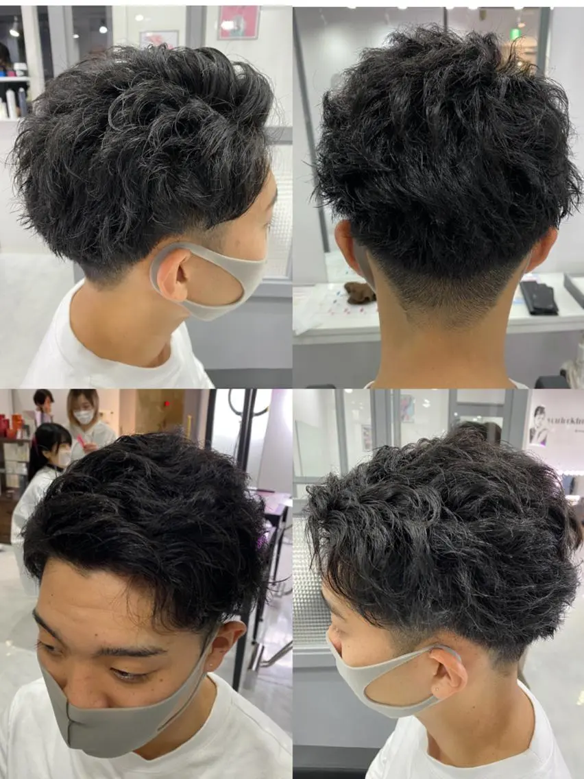 ショート カラー パーマ ヘアアレンジ メンズ カット 🔥メンズパーマ 特化 渡辺一翔のヘアスタイル