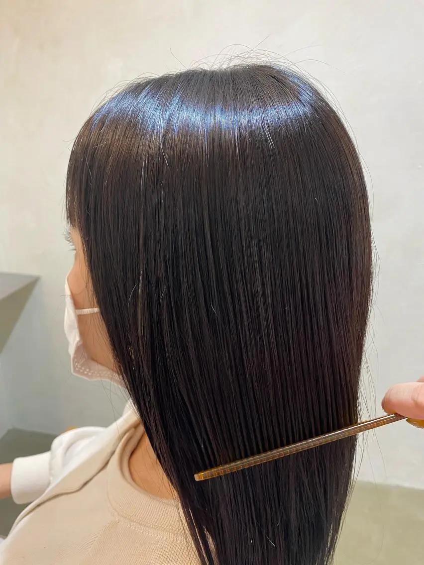 セミロング 縮毛矯正 I nagiのヘアスタイル