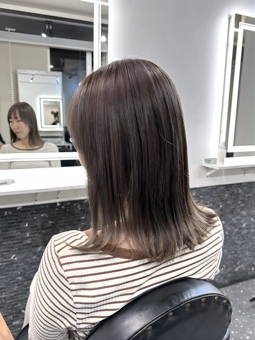ロング カラー 透明感カラー 韓国風ヘア レイヤーカット ロング トリートメント 要プライベートサロン vert🌿マルイ裏のヘアスタイル