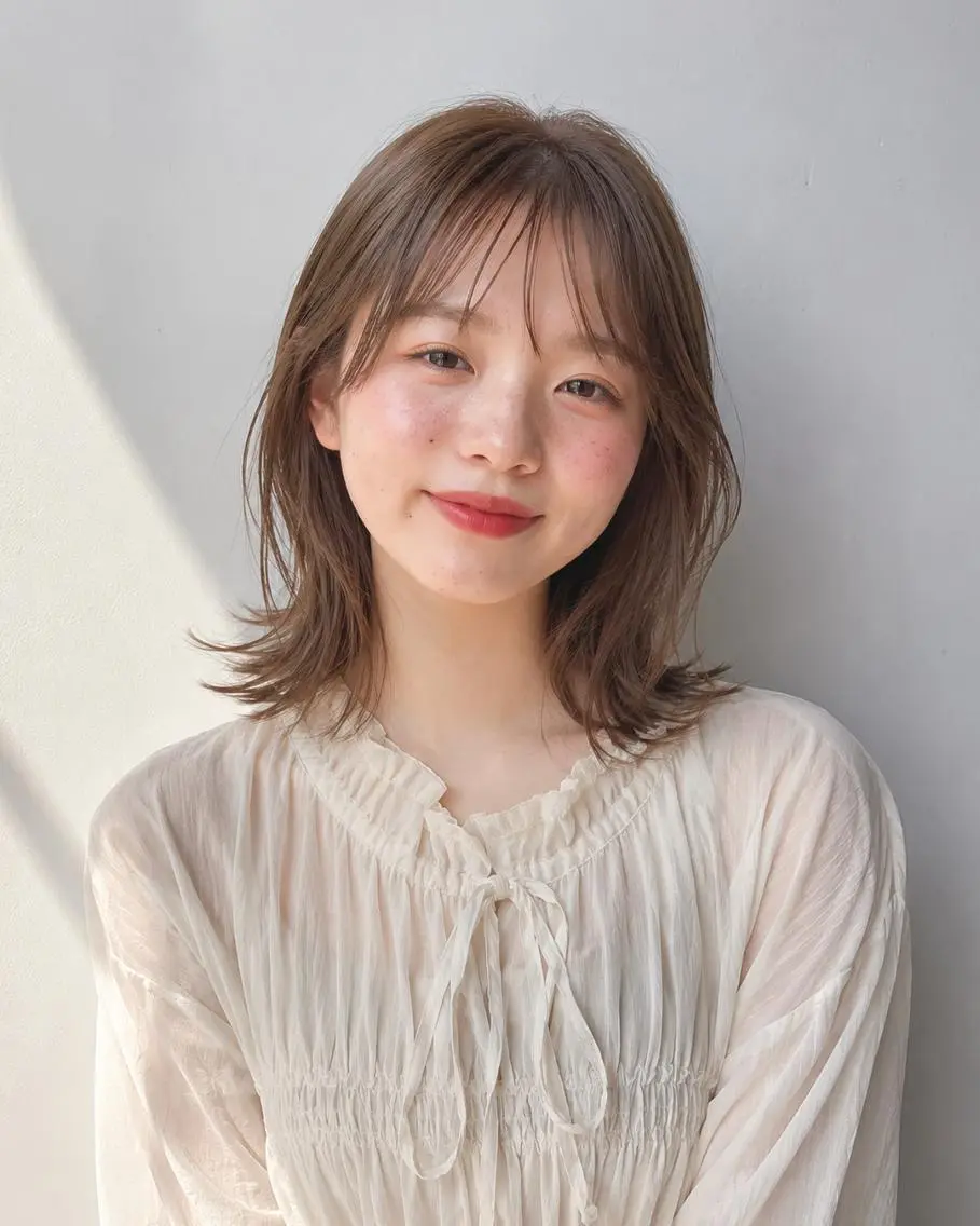 ミディアム カラーモデル募集☆ 小園彩夏のヘアスタイル