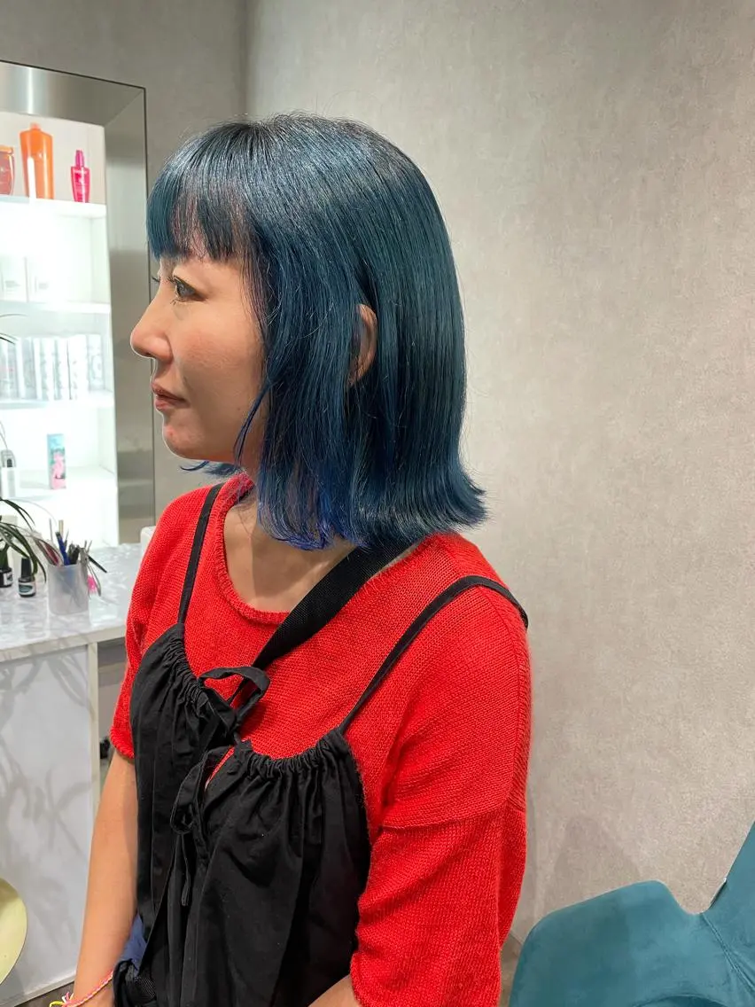 ミディアム カラー ブリーチ ケアブリーチ ヘアカラー ナチュラル透明感🌱 小山美樹子のヘアスタイル