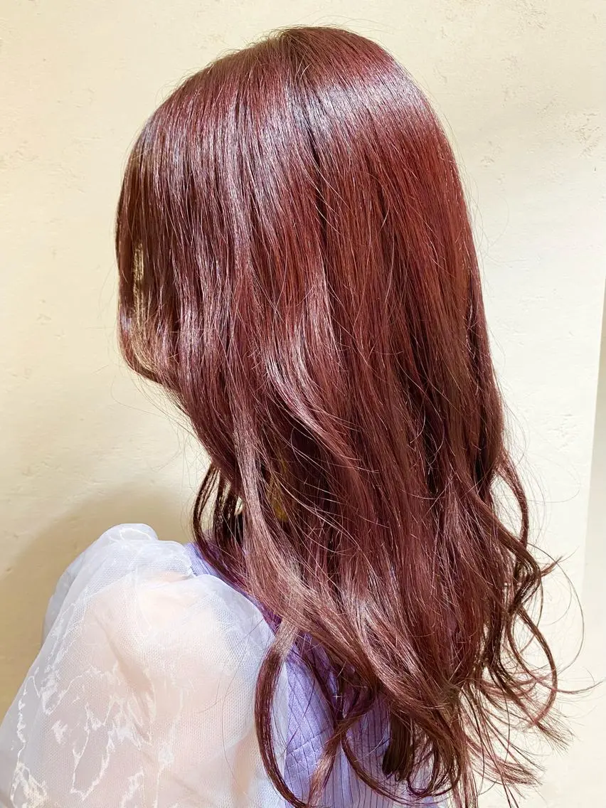 ロング カラー ピンクカラー バイオレットカラー 韓国風ヘア ショート　縮毛矯正 レイヤー🌿FUKUのヘアスタイル