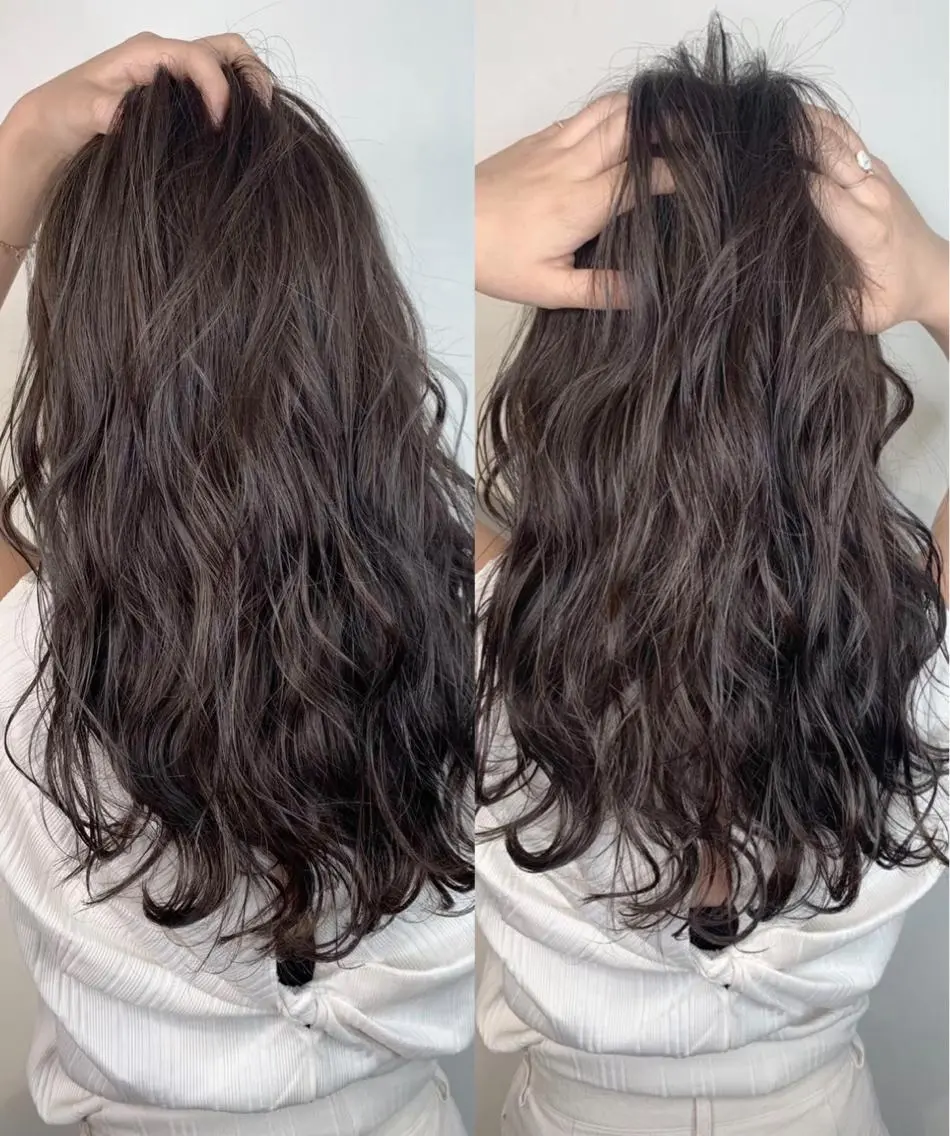 セミロング カラー _WHITE 高槻のヘアスタイル