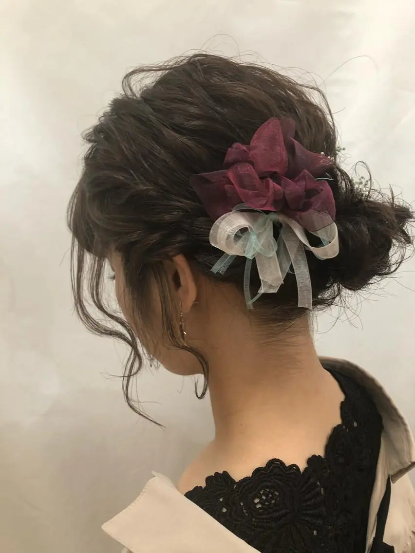 ミディアム ヘアアレンジ 🎀ヘアセット/艶髪 /はやしほのか🎀のヘアスタイル