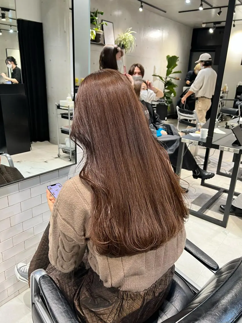 ロング カラー 赤みゼロ/透明感 カラー🌿KANTAのヘアスタイル