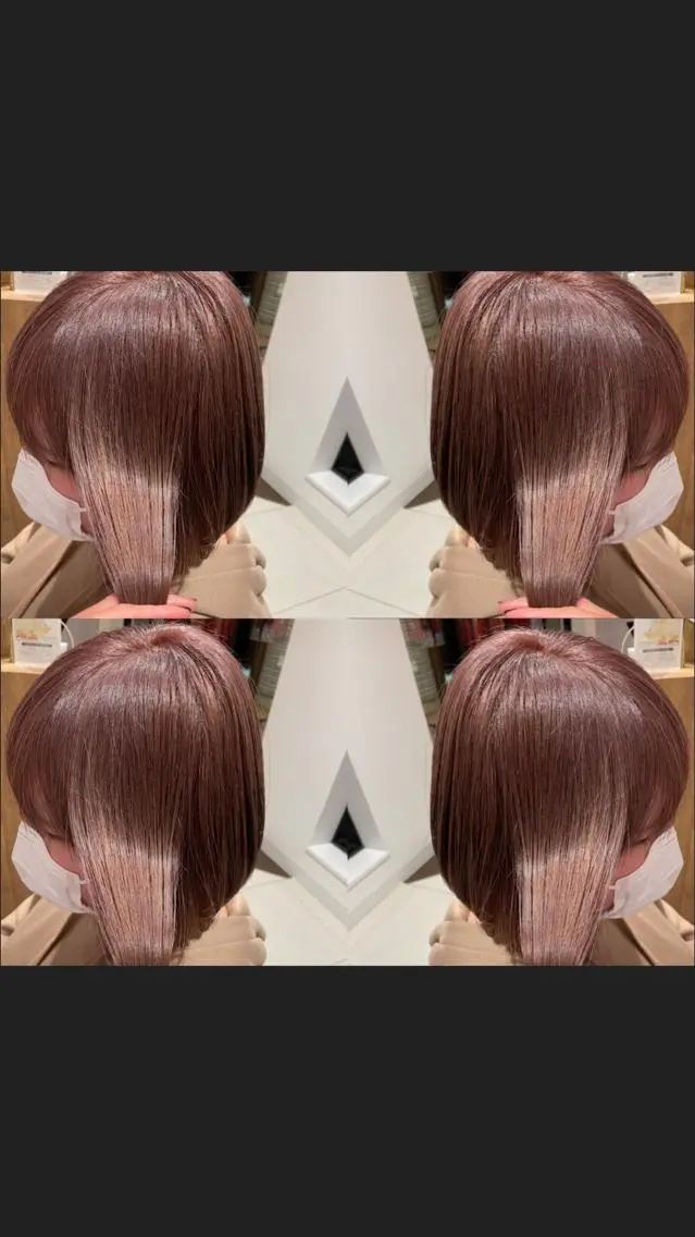 カラー ベージュカラー ブリーチ ピンクカラー ピンクベージュ 山田 由貴のヘアスタイル