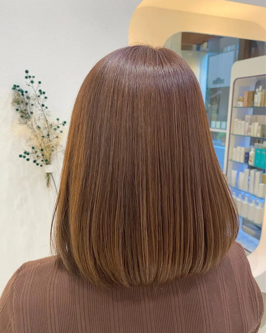 セミロング カラー ヘアカラー 河原町/艶髪/西田 晴香のヘアスタイル