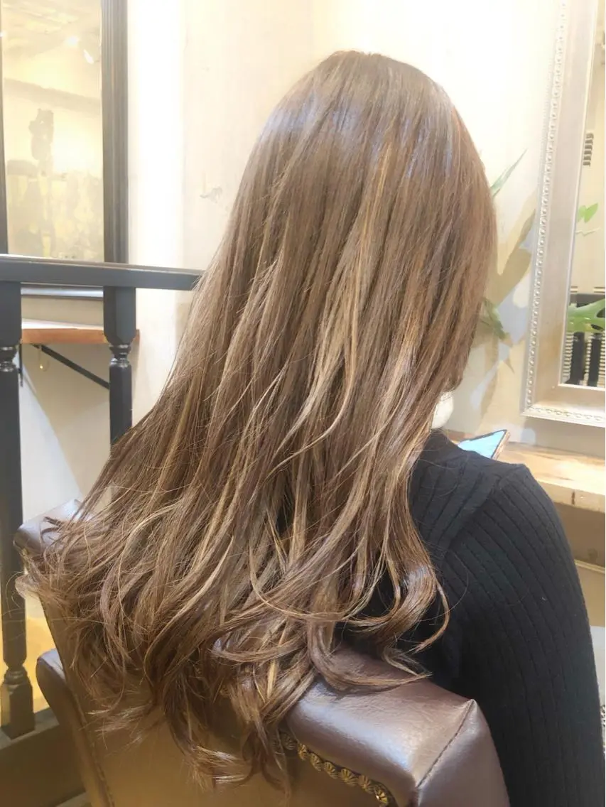 セミロング ヘアアレンジ シールエクステ エクステ ハイライト エクステ指名No.1 【店長】橘田のヘアスタイル