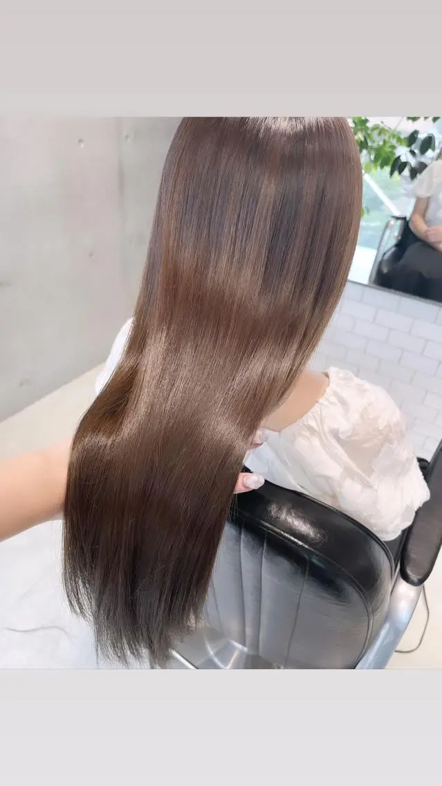 セミロング カラー ヘアカラー トリートメント 透明感カラー✂︎ /縮毛矯正/YUKAのヘアスタイル