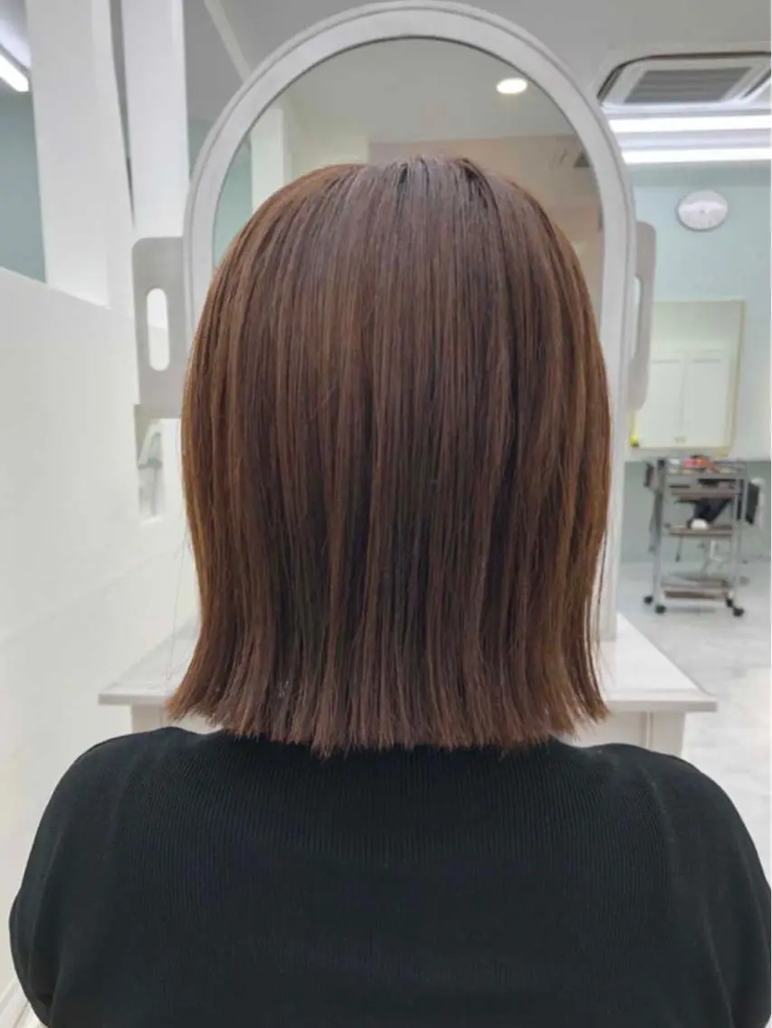 ショート パーマ カット 縮毛矯正 トリートメント 中川 茜里のヘアスタイル