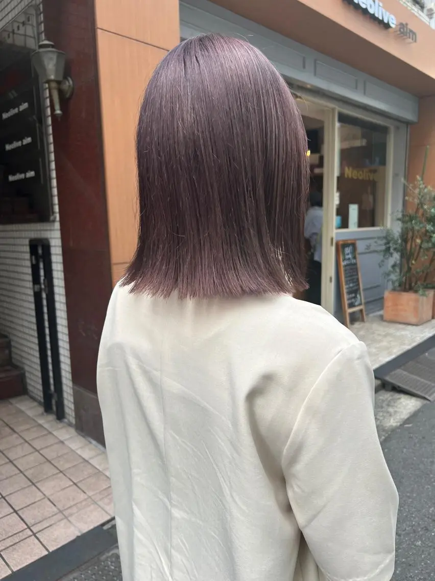 ミディアム カラー ヘアアレンジ ブリーチ 🌿ショート🌿 パーマ🌿淳平のヘアスタイル