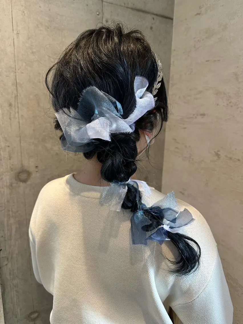 セミロング ヘアアレンジ 🎀ヘアセット/艶髪 /はやしほのか🎀のヘアスタイル