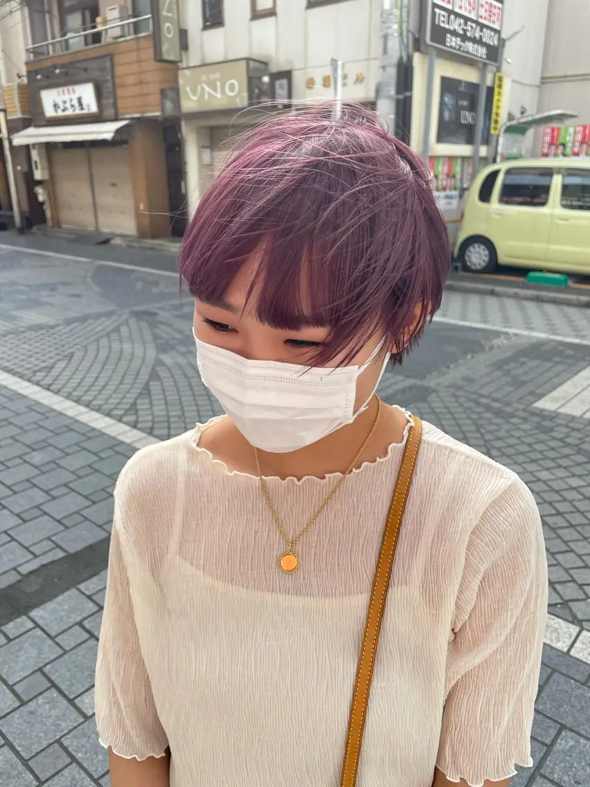 ショート カラー ヘアカラー ナチュラル透明感🌱 小山美樹子のヘアスタイル