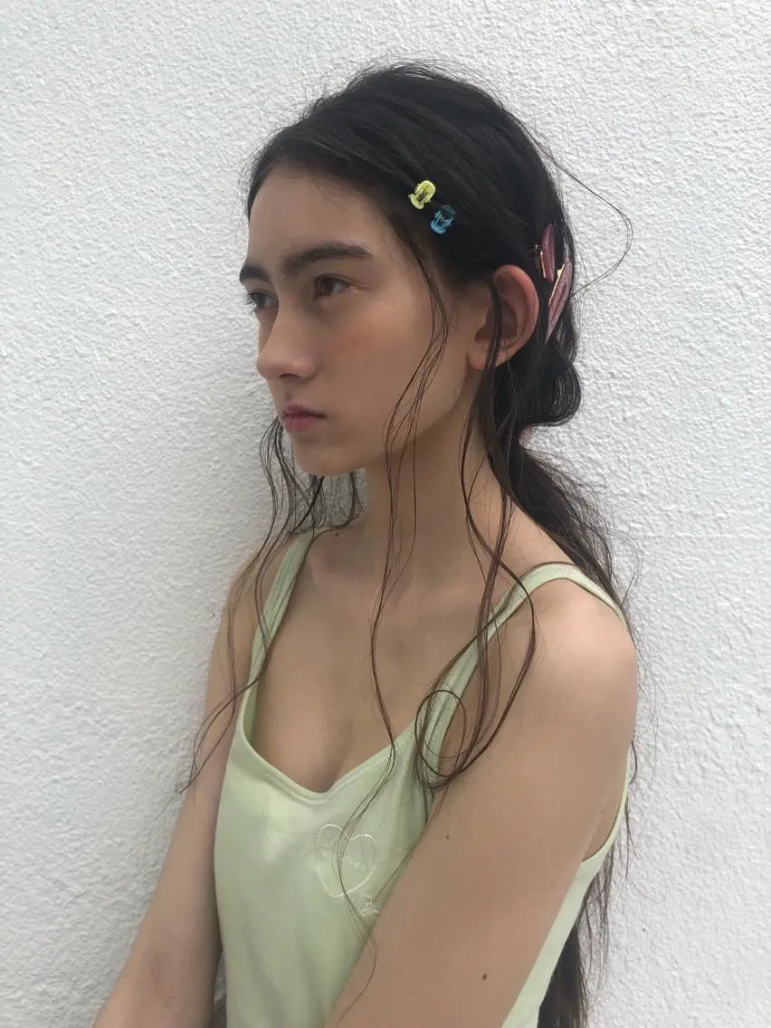 ロング カラー パーマ ヘアアレンジ eri kinjoのヘアスタイル