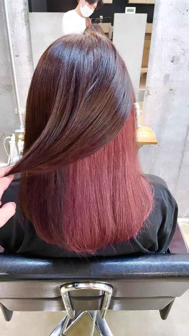 ミディアム カラー ヘアアレンジ 髪質改善🫧美髪矯正 🤍Yuiのヘアスタイル