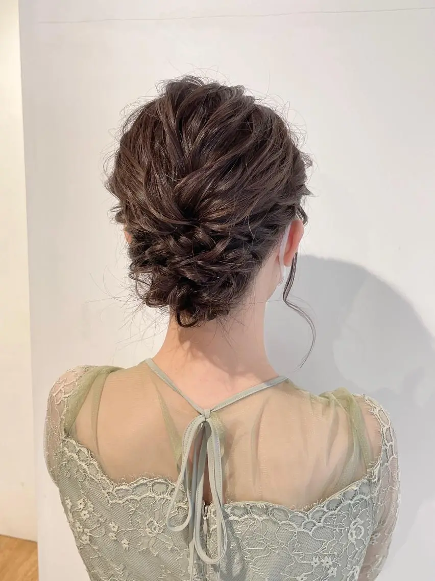 ミディアム ヘアアレンジ ヘアセット ヘアアレンジ にいた かづしげのヘアスタイル