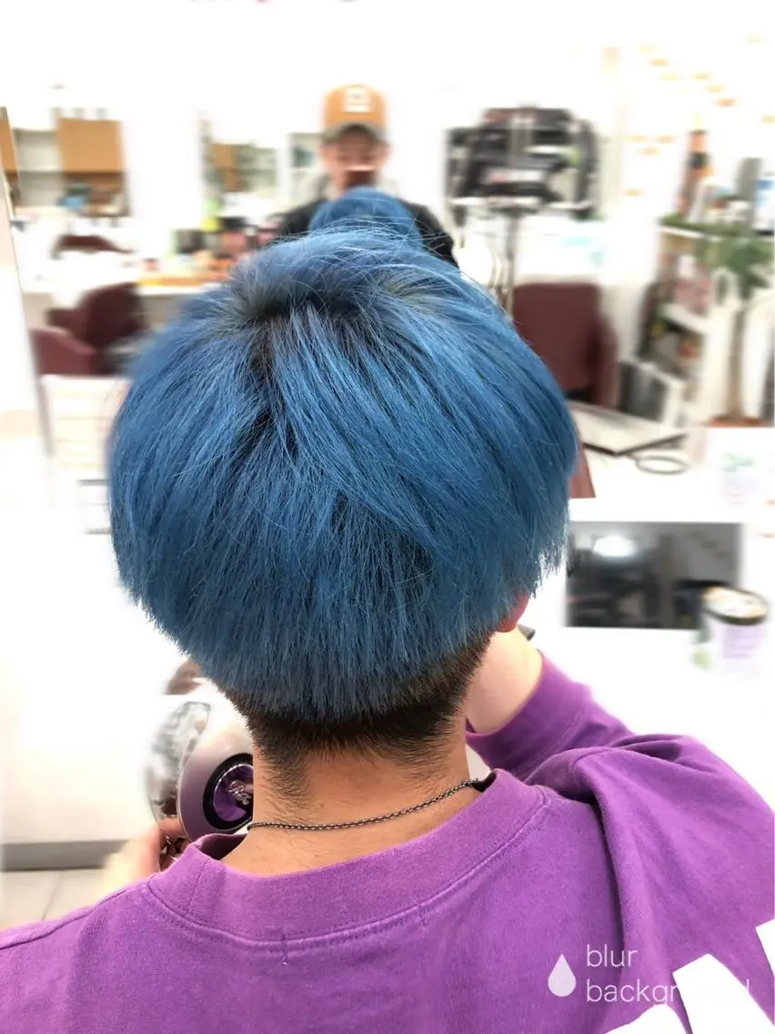 ショート メンズ ヘアカラー soin by poshのヘアスタイル