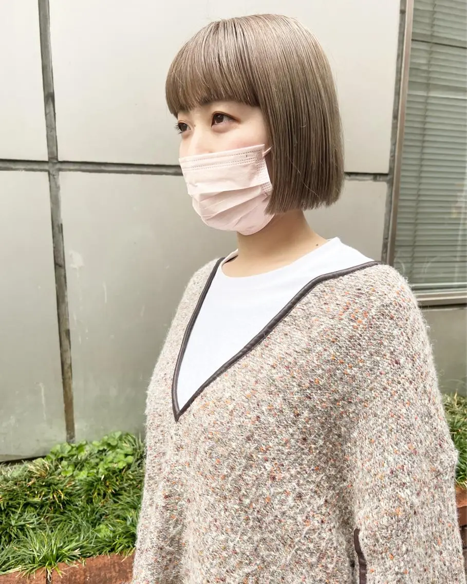 ショート カラー ヘアアレンジ ベージュカラー ブリーチ ボブ カット ヘアカラー トリートメント 🌿ショート🌿 パーマ🌿淳平のヘアスタイル