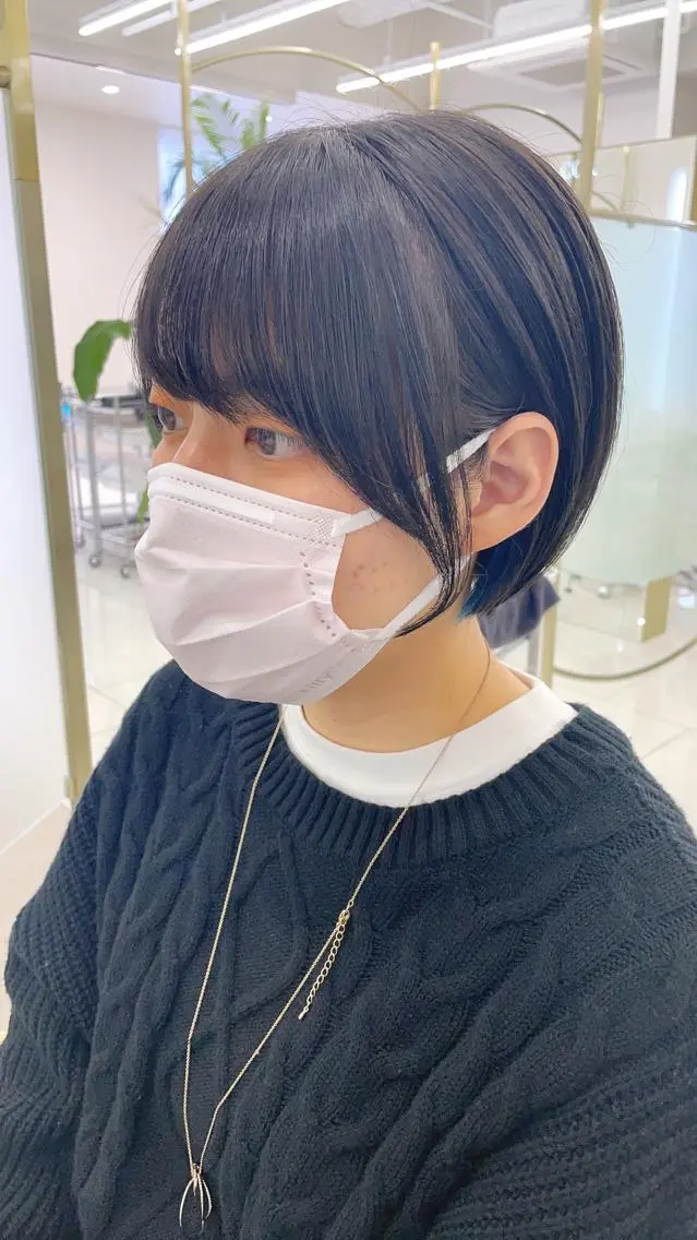 ショート カラー ショートボブ インナーカラー ボブ ショートヘア COA GINZA 空也/前髪/顔まわりのヘアスタイル