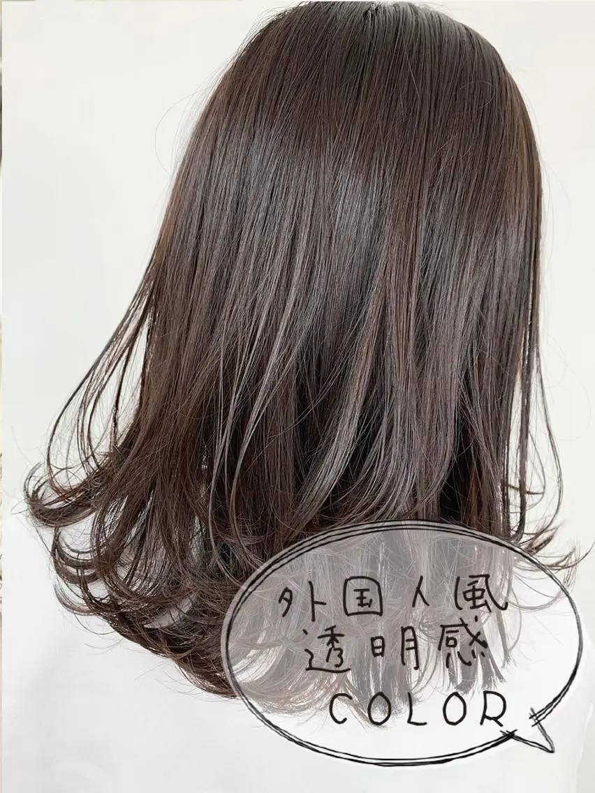 ミディアム ヘアカラー トリートメント (産休中)磯野 風香 ReCharme新保のヘアスタイル