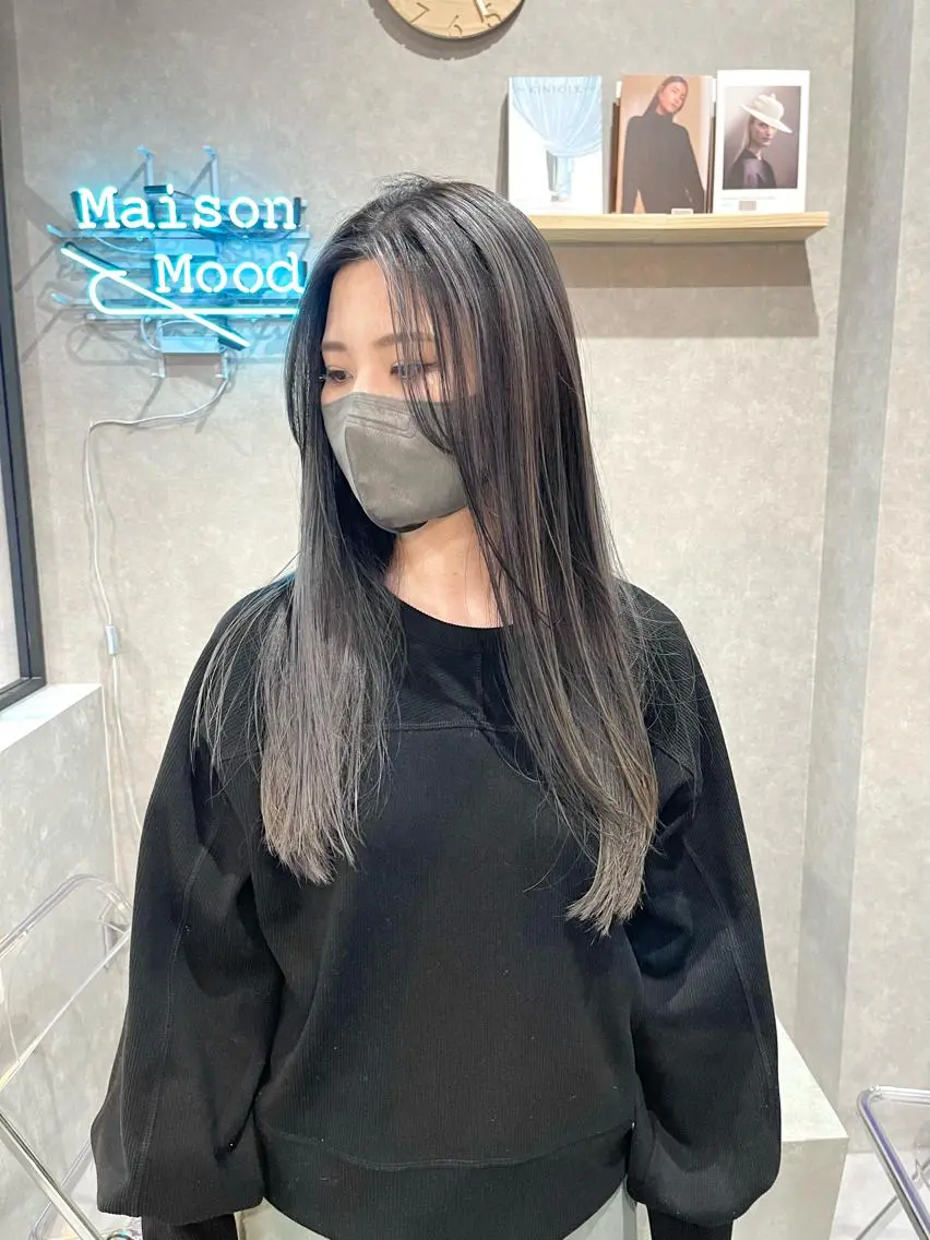 ロング カラー カット ヘアカラー トリートメント 一ノ瀬 暁のヘアスタイル