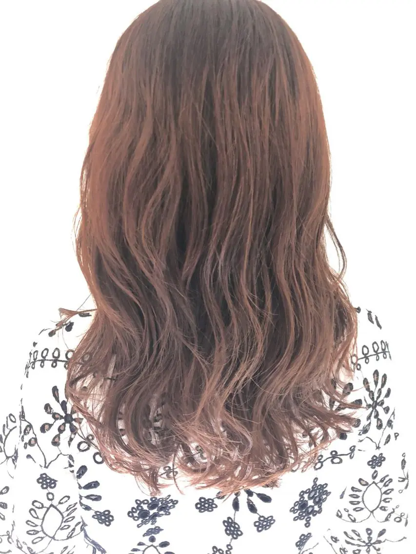 ロング 縮毛矯正 ヘアカラー トリートメント 松佐 ゆかりのヘアスタイル