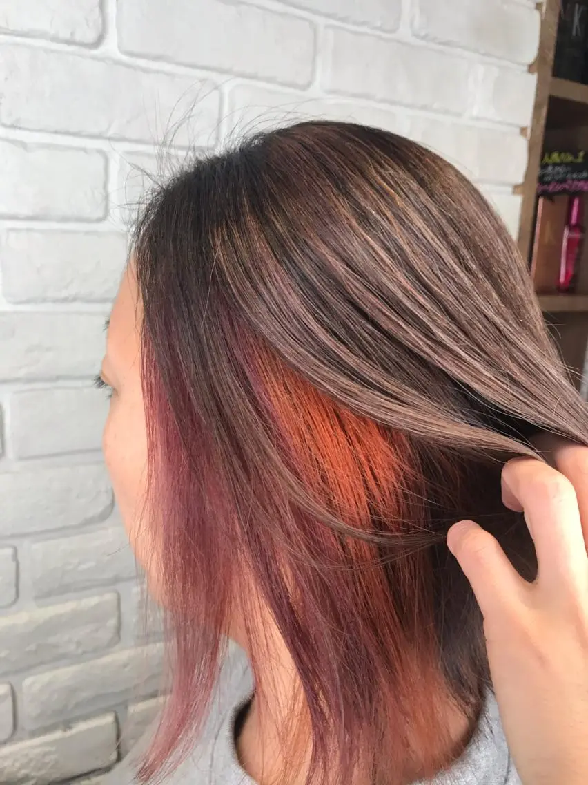 ミディアム カラー ツートーンカラー 森本 笑のヘアスタイル
