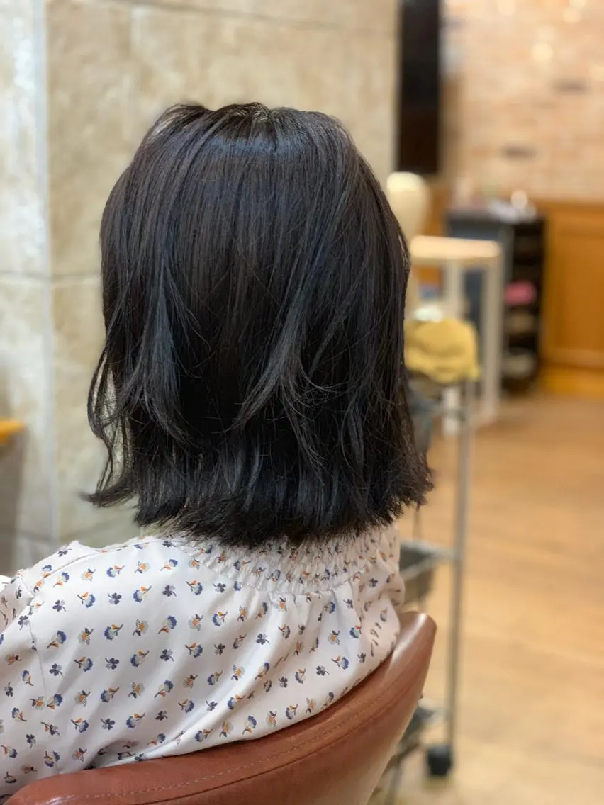 ミディアム カラー ブルーカラー ブルージュ カット ヘアカラー トリートメント ✨店長✨松下 和正のヘアスタイル