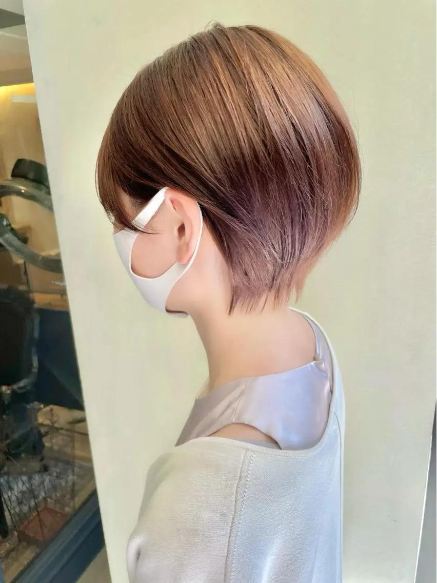 ショート ショート ボブ 梅田 木戸健人のヘアスタイル