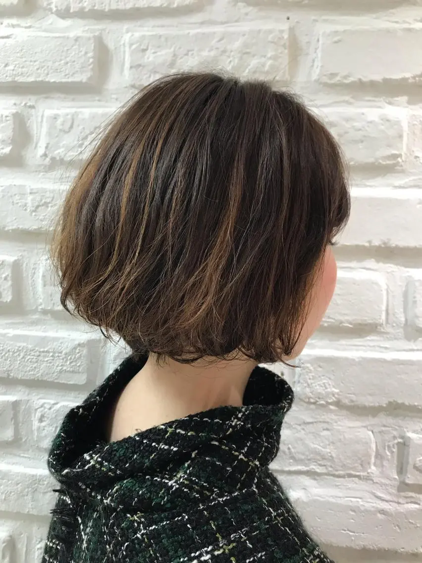 ショート パーマ デジタルパーマ 【暖色カラー特化】 中山由梨のヘアスタイル