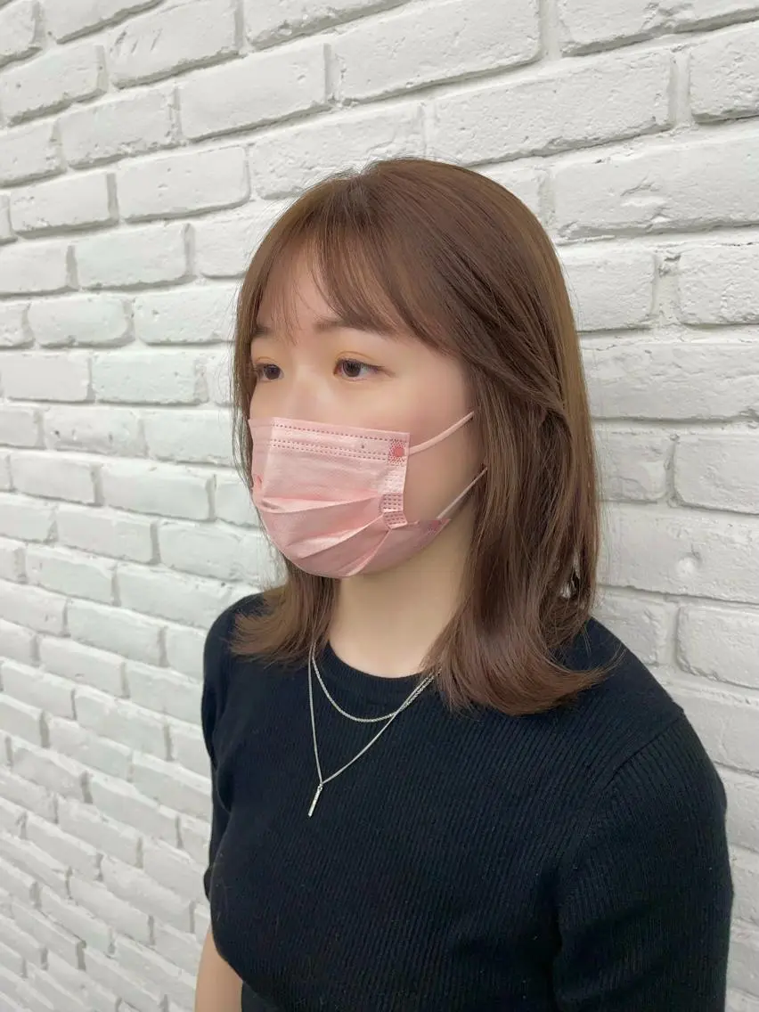 カラー ベージュカラー ブリーチ ダブルカラー ブリーチなしカラー ♡レイヤーボブ パーマ/うらら♡のヘアスタイル