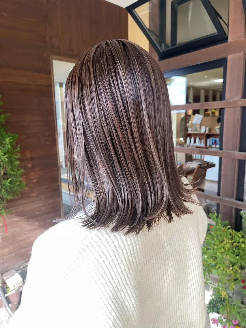 ミディアム カラー ベージュカラー ピンクカラー ピンクベージュ ヘアーニュース 🌿NAMII🌿のヘアスタイル