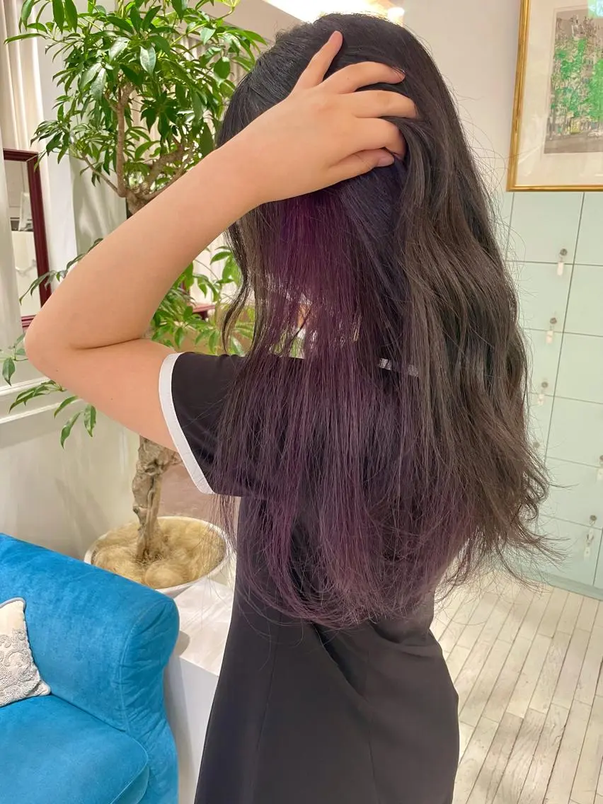 ロング カラー ヘアアレンジ メンズ 🧸ハイトーン🧸 ゆっきー🧸のヘアスタイル
