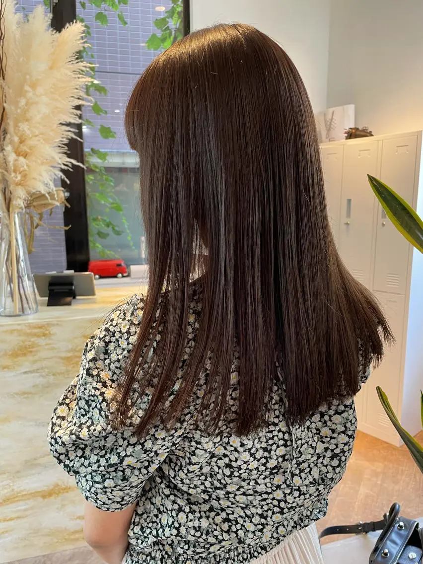 セミロング カラー ベージュカラー 透明感カラー 🫧透明感ヘア🫧 🧸竹花　彩希🧸のヘアスタイル