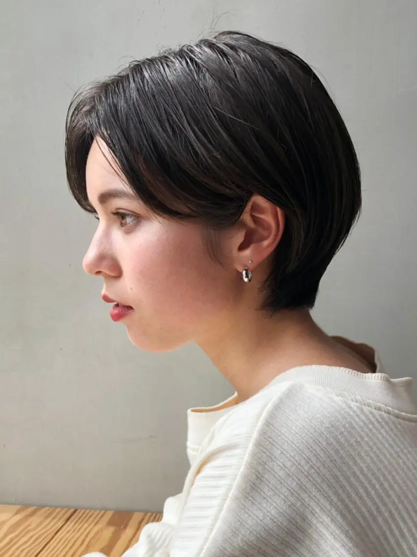 ショート カラー パーマ ヘアアレンジ ショートヘア ニュアンスパーマ ITbyALBUM 中野店のヘアスタイル