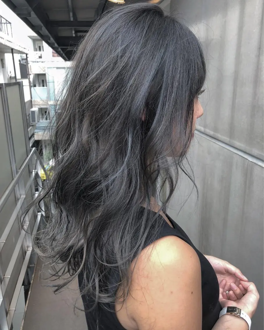 セミロング カラー 北間 寛哉のヘアスタイル