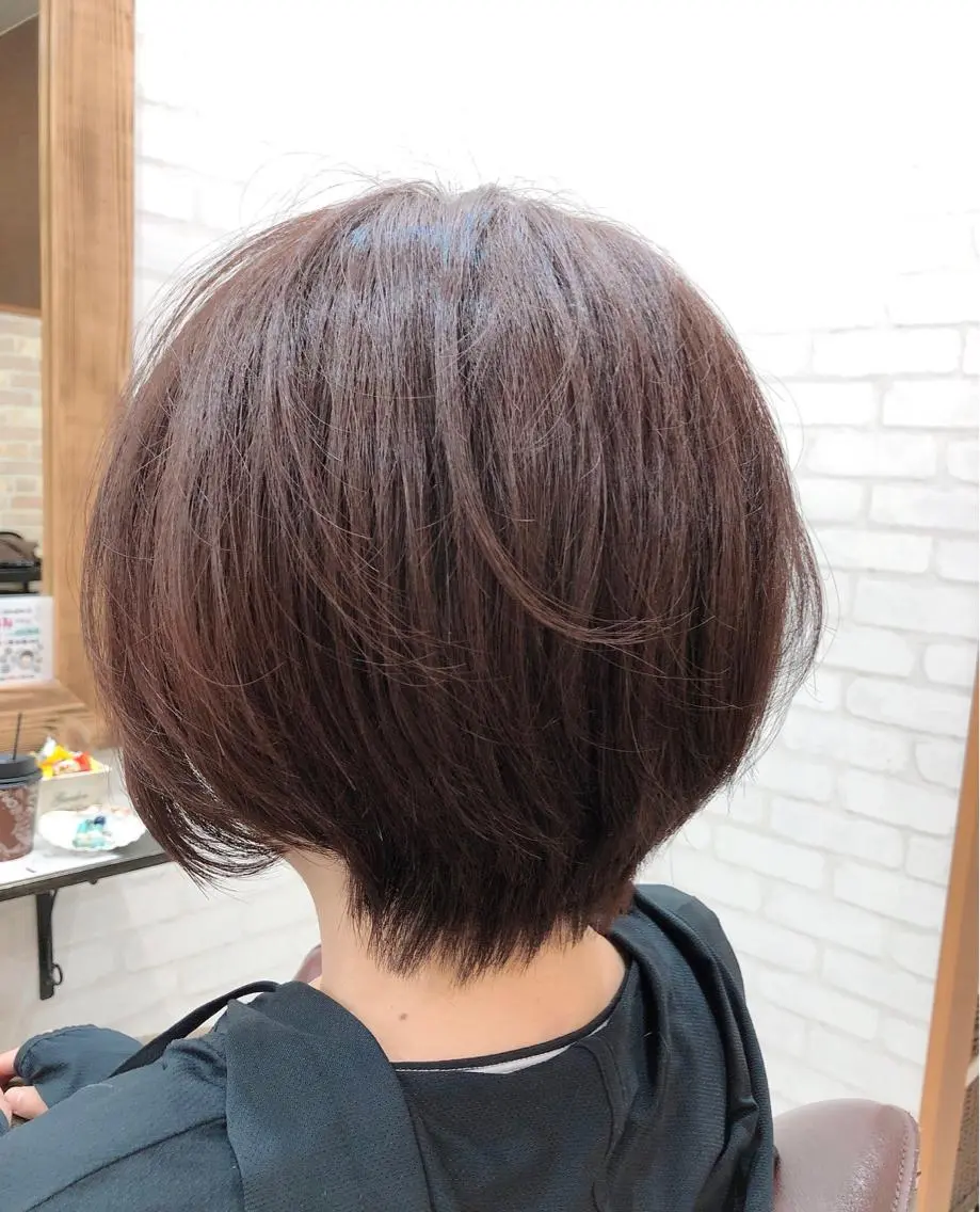 ショート 丸みショート ショートヘア 若山 敦のヘアスタイル