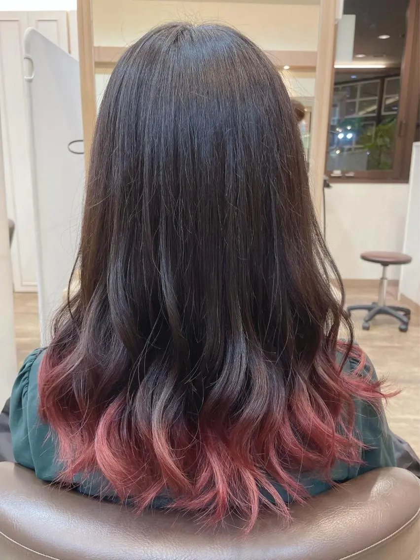セミロング ヘアカラー トリートメント メンズパーマ🌀/ 中村郁未のヘアスタイル