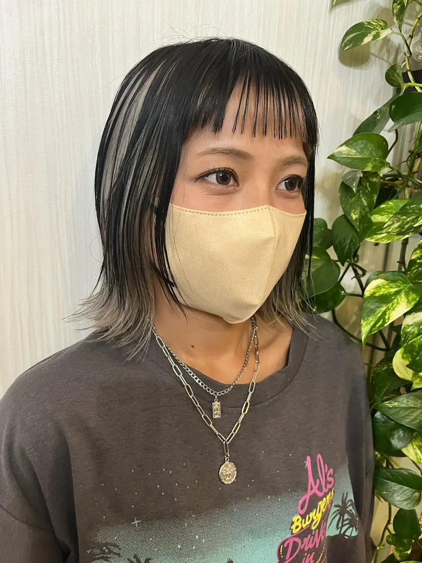 ミディアム きむえり/髪質改善 /うねり広がり改善のヘアスタイル