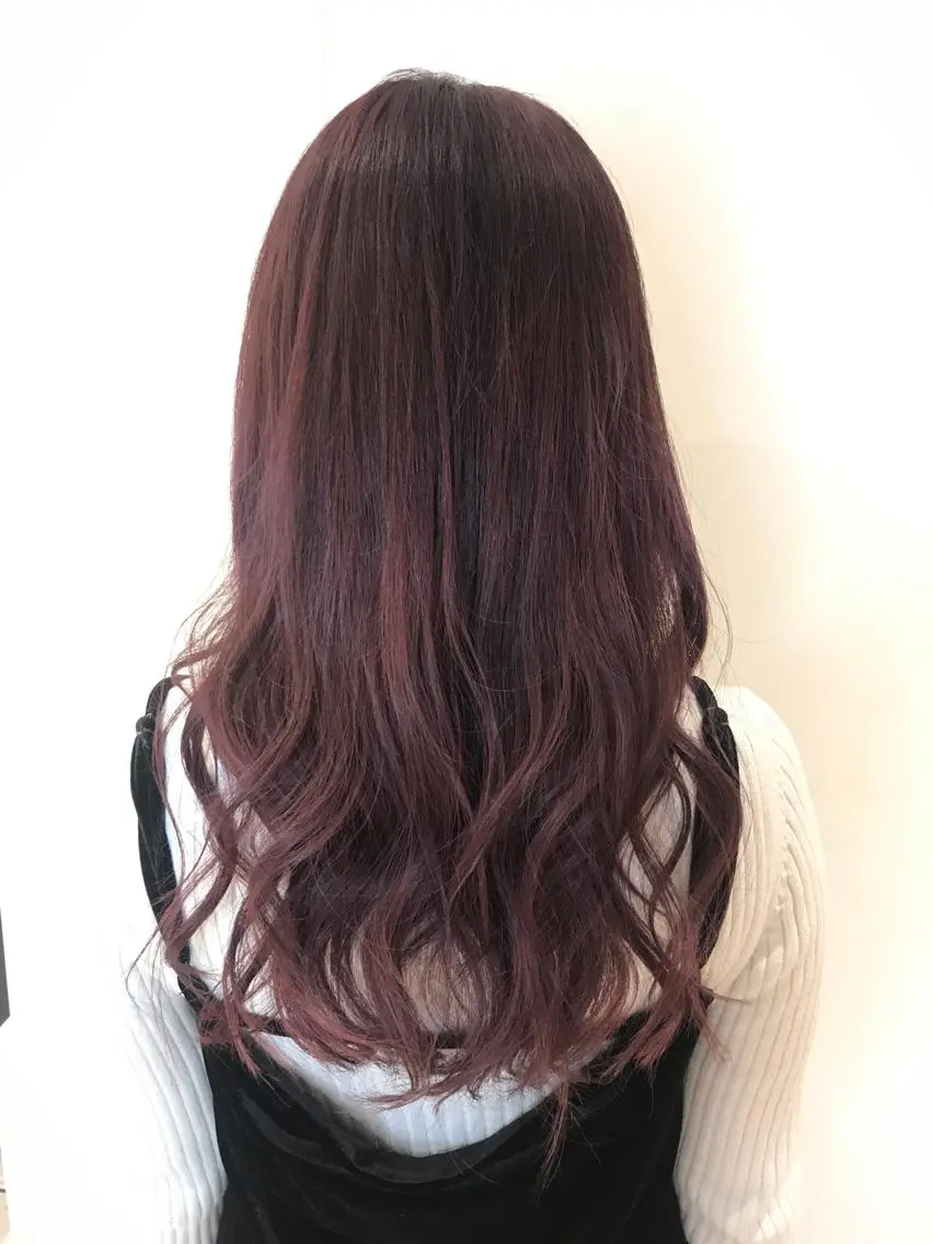 セミロング カラー ブリーチ ケアブリーチ ピンクカラー パープルカラー カット ヘアカラー トリートメント インナーエクステ渋谷 🦋KAJIのヘアスタイル