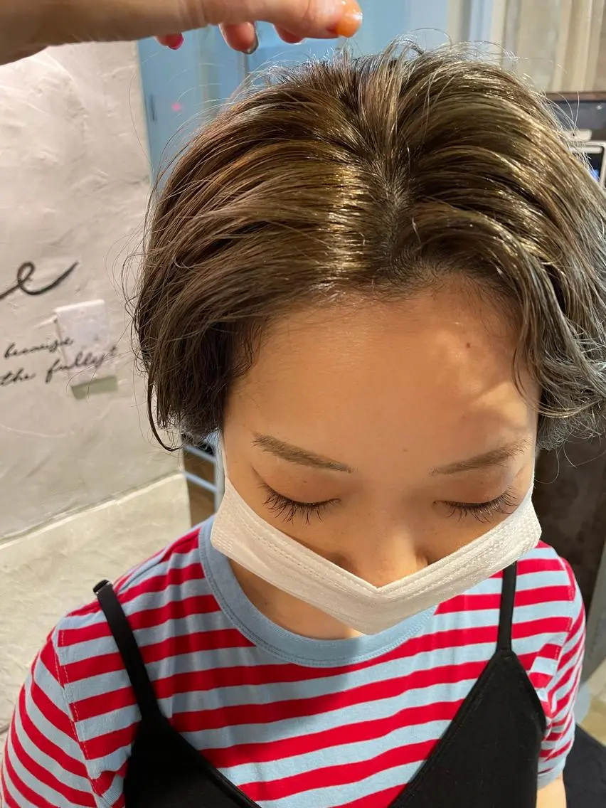 ショート カット ヘアカラー トリートメント ayane⭐️ボブ・ ショート・パーマのヘアスタイル