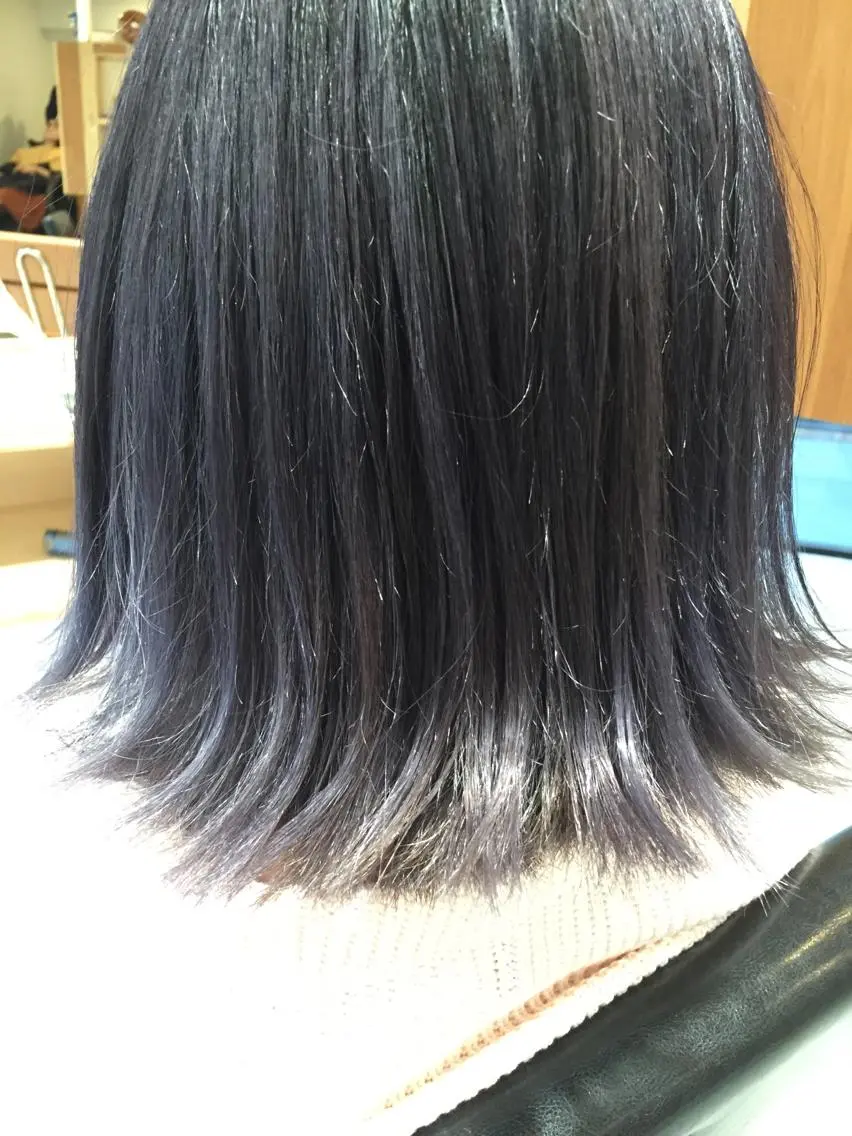 ミディアム カラー アッシュ ブリーチ ハイライトカラー ボブ ハイライト ニシムラ コウイチのヘアスタイル