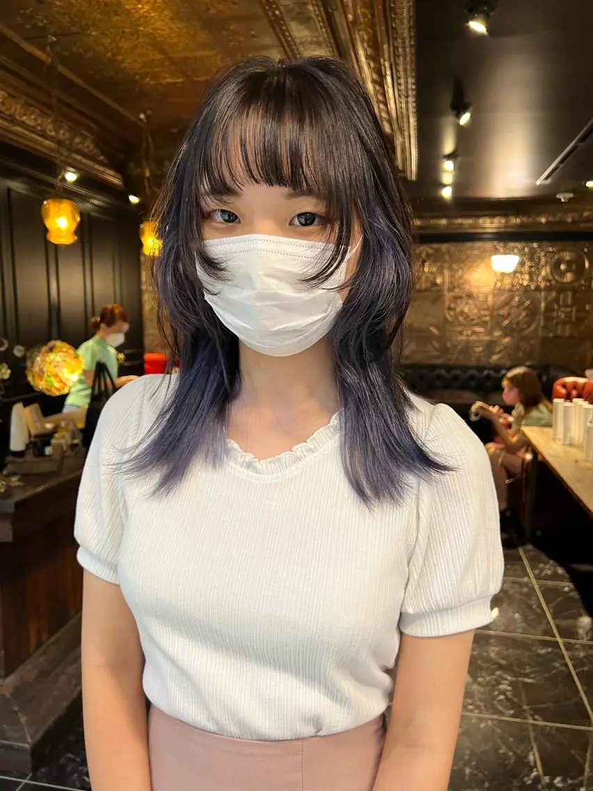 ミディアム カラー 圧倒的デザイン力 店長🎨RENAのヘアスタイル