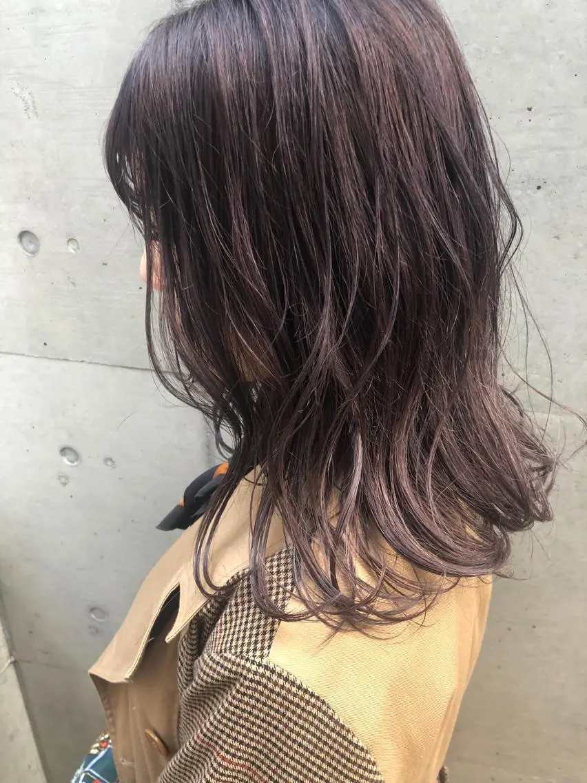 ミディアム カラー ヘアアレンジ カット ヘアカラー トリートメント ヘアセット ブリーチなし透け感/ マンツーマン/Ryoのヘアスタイル