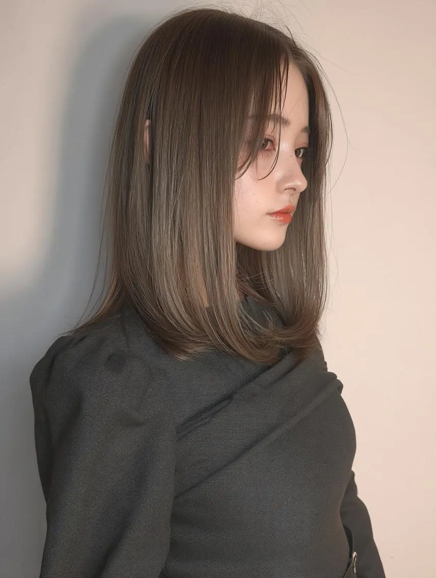 ミディアム カラー カット ブリーチ×レイヤー Hiroto/表参道のヘアスタイル