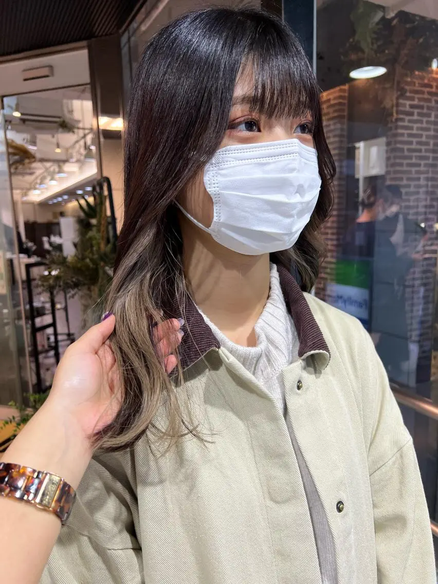 カラー ブリーチ ケアブリーチ ダブルカラー イヤリングカラー イルミナカラー キムラリホ/ 国立美容室の眉毛・アイブロウイメージ
