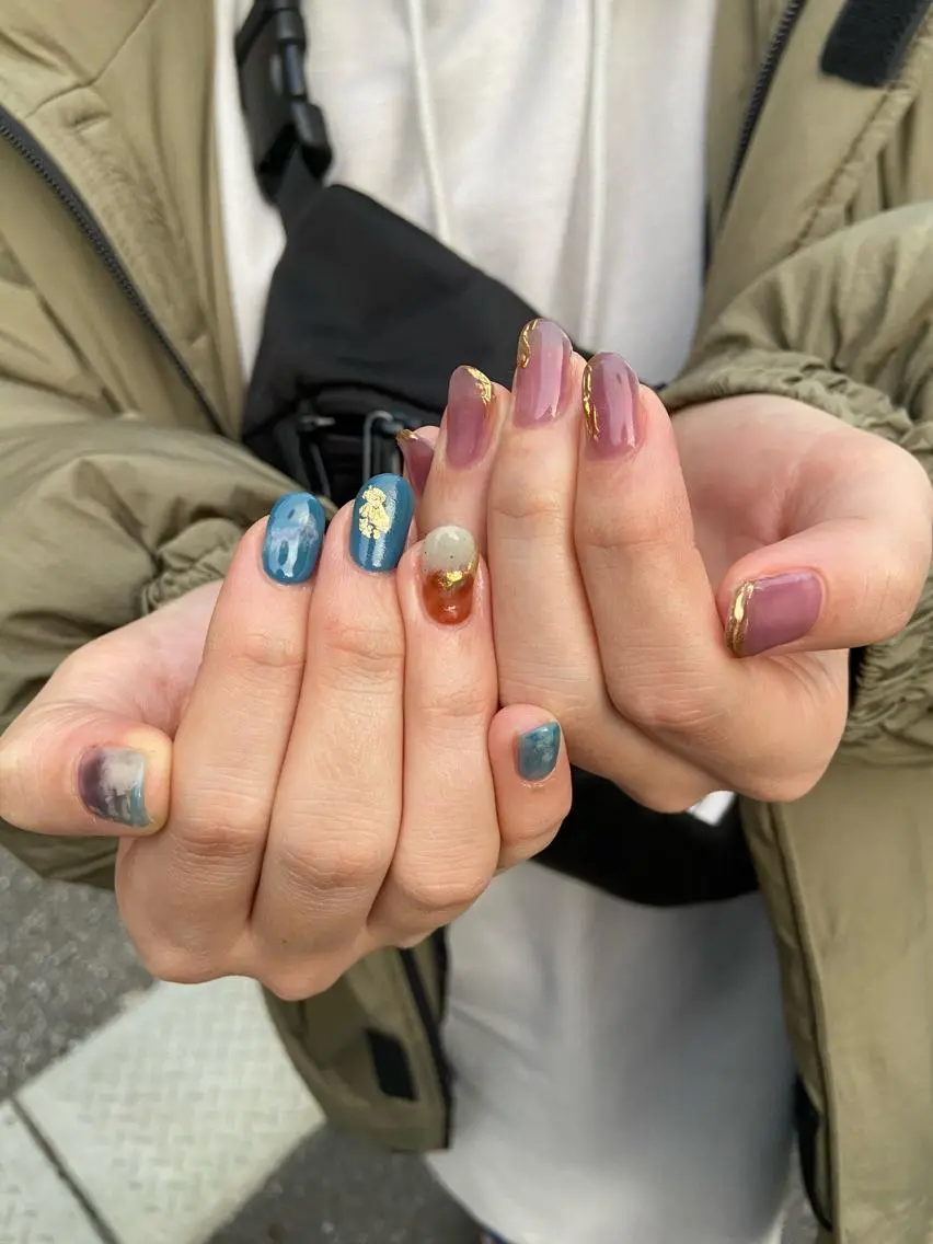 ネイル アートネイル ミラーネイル ニュアンスネイル . unffのネイルデザイン