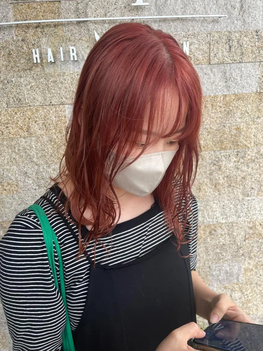 カラー ピンクカラー 河野いずみ レイヤー/ボブ 🤍のヘアスタイル