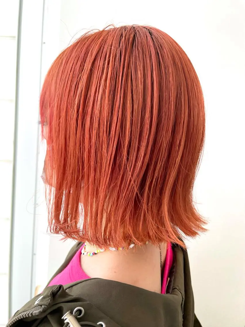 ショート カラー くびれヘア 斜めバング 髪質改善 シースルーバング 小顔カット 笠原 健人のヘアスタイル