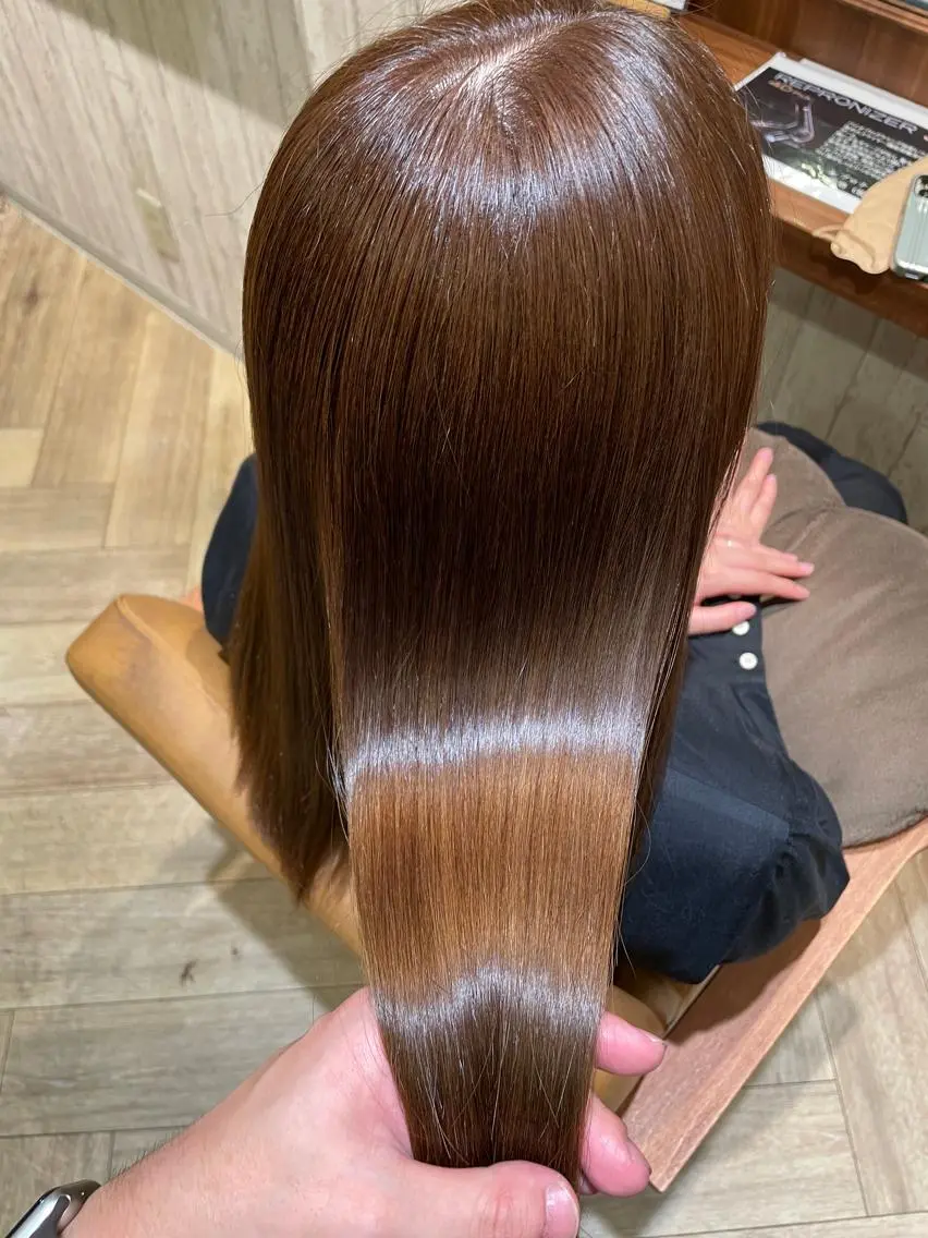 ロング カット ヘアカラー トリートメント 髪質改善専門美容室 Reshilリシルのヘアスタイル